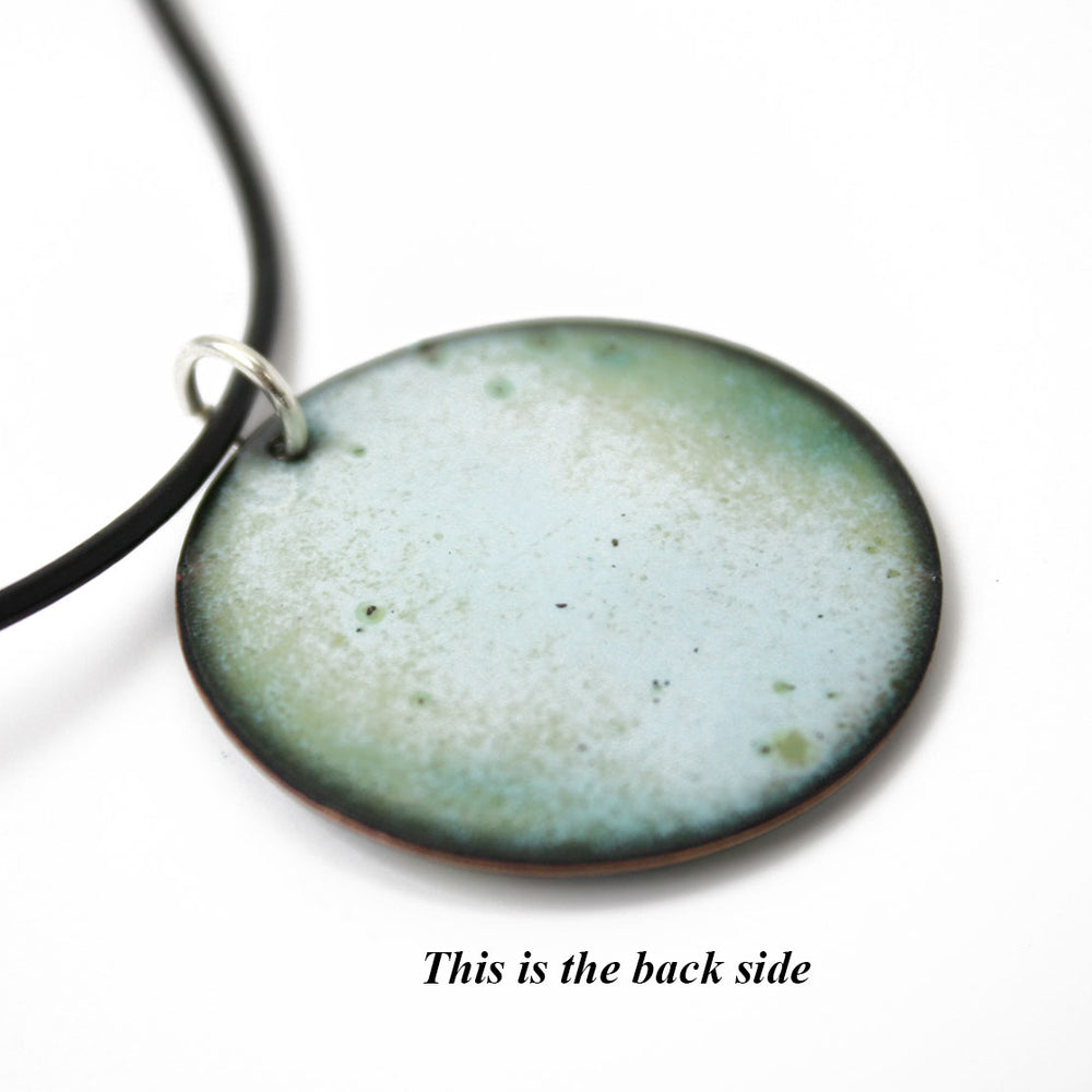 
                      
                        Green and Pink Enamel Pendant
                      
                    