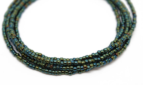 Load image into Gallery viewer, Green Brown Seed Bead Necklace
