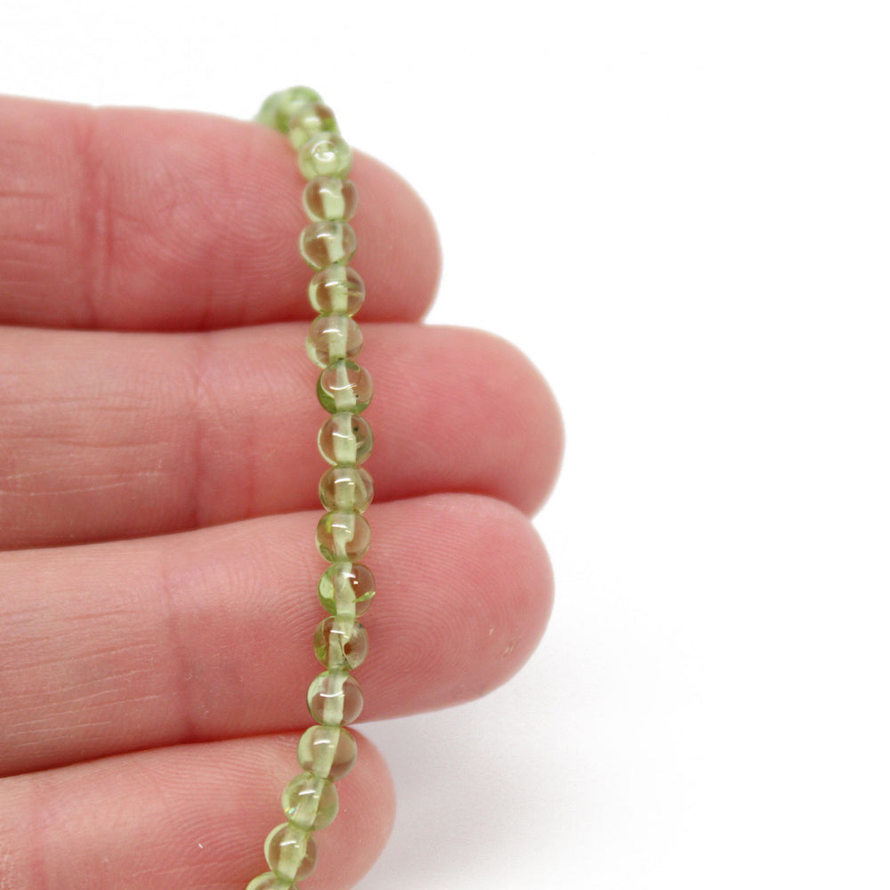 
                      
                        Peridot Bracelet with Lobster Clasp, Small 4mm Beads
                      
                    