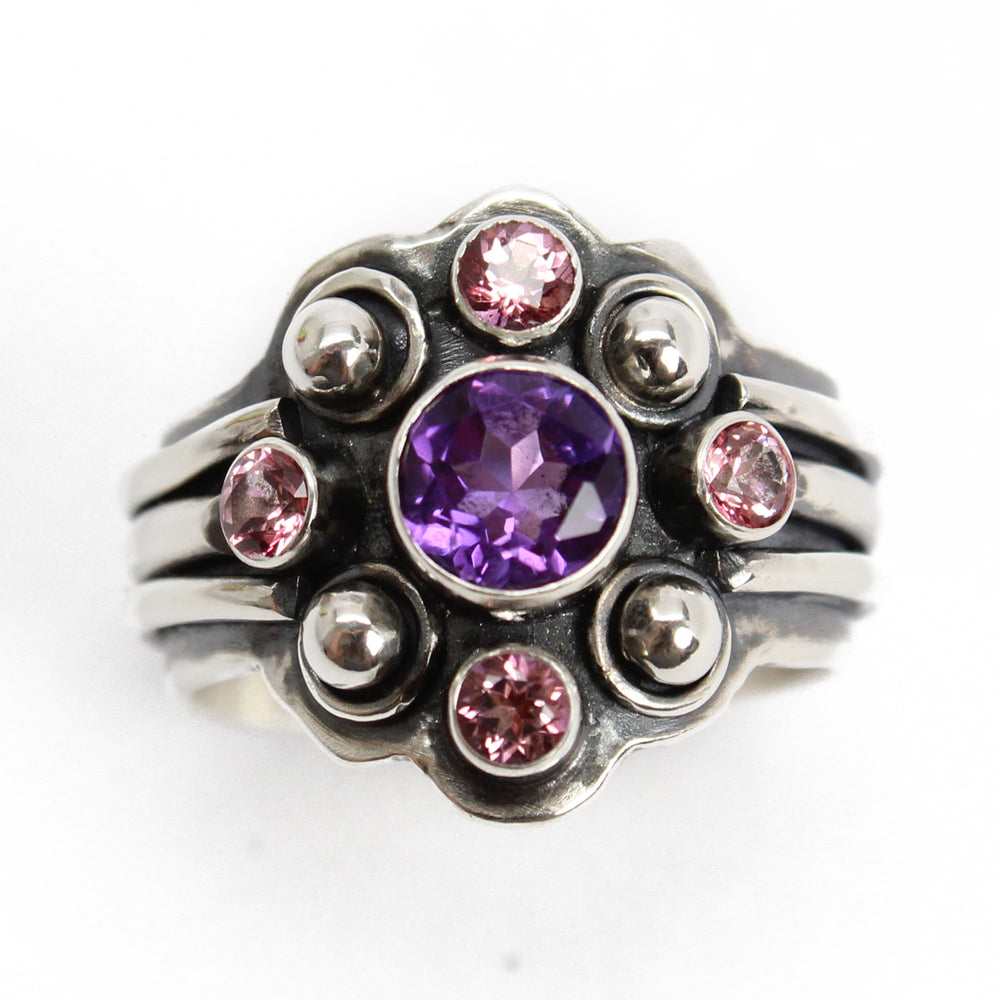 
                      
                        Amethyst and Topaz Ring in Sterling Silver 7.25 US
                      
                    