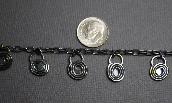 Load image into Gallery viewer, Sterling Silver Spiral Charm Bracelet-Adjustable to 7.75&amp;quot; 
