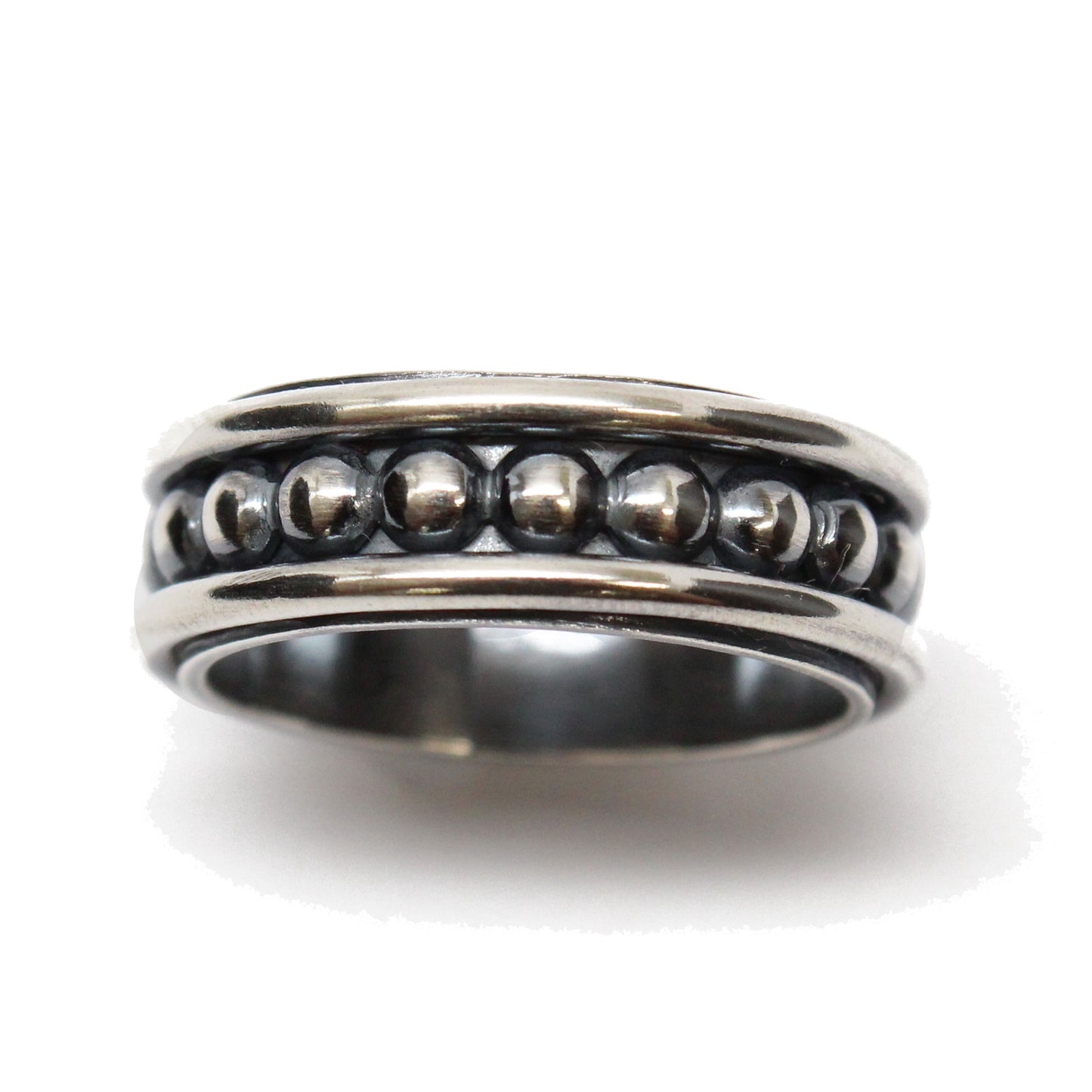 Gents Sterling Silver Plaited Wide Band Ring