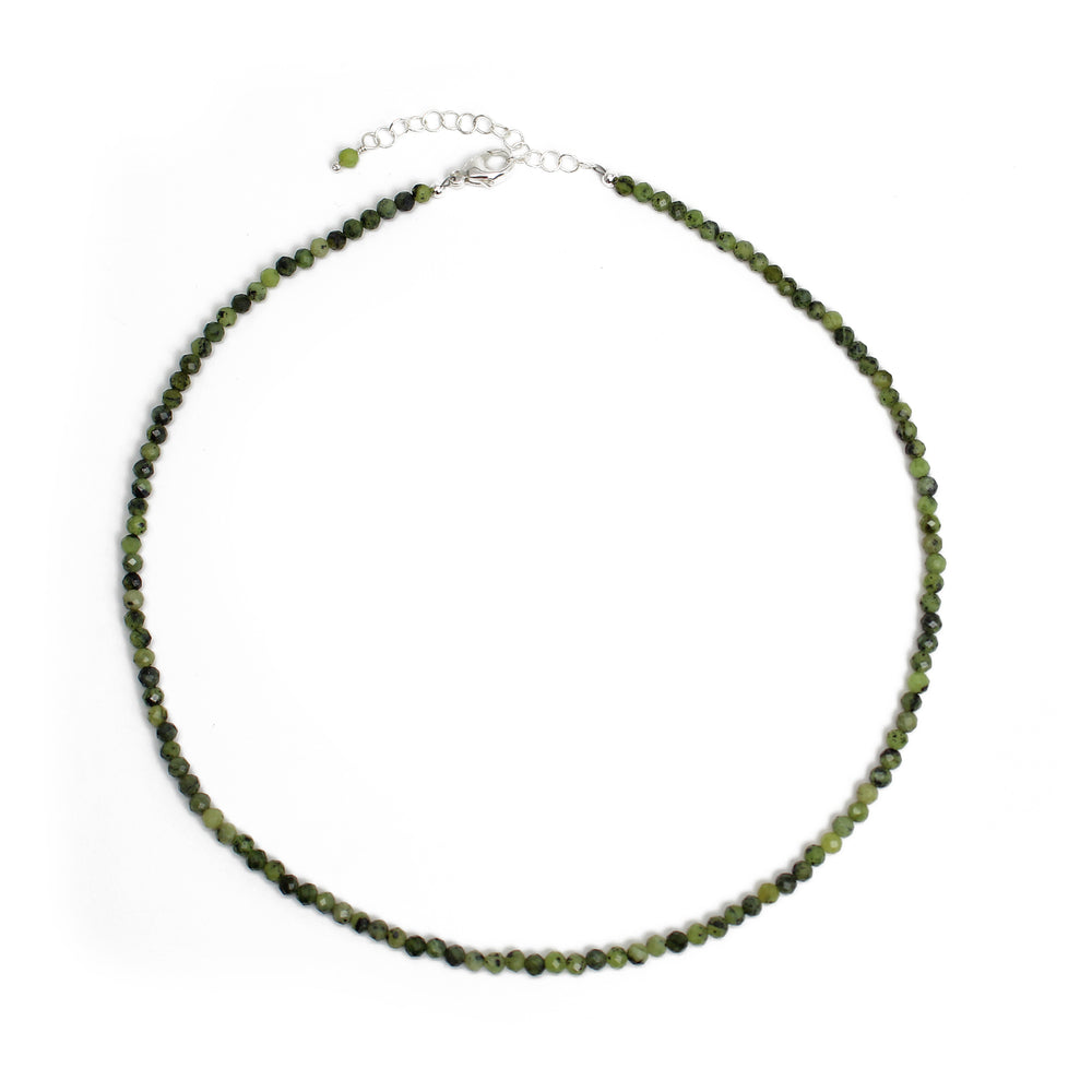 
                      
                        Nephrite Jade Choker Necklace Adjustable to 16.5 Inches
                      
                    
