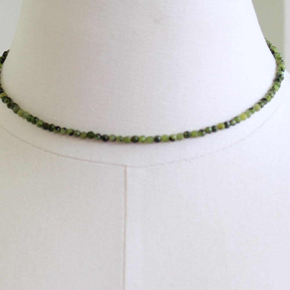 
                      
                        Nephrite Jade Choker Necklace Adjustable to 16.5 Inches
                      
                    