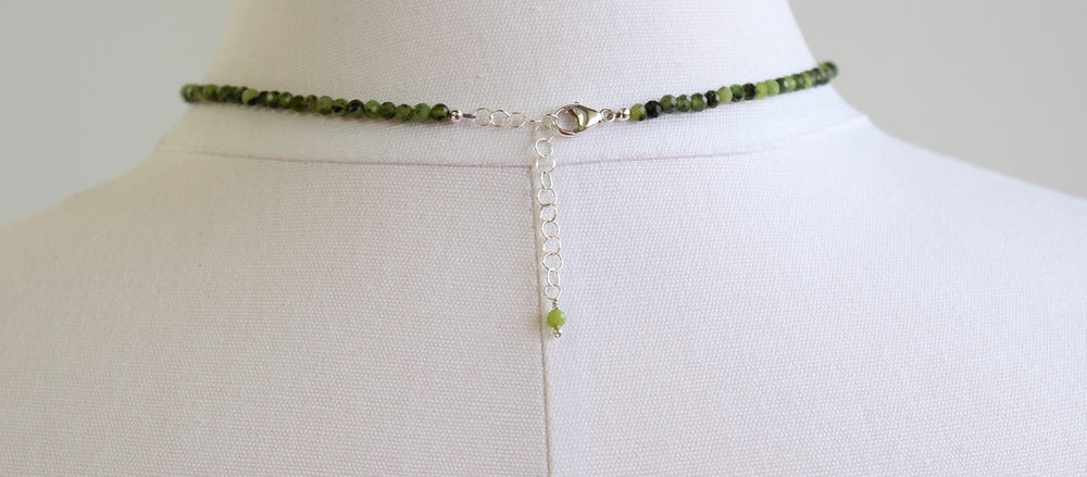 
                      
                        Nephrite Jade Choker Necklace Adjustable to 16.5 Inches
                      
                    