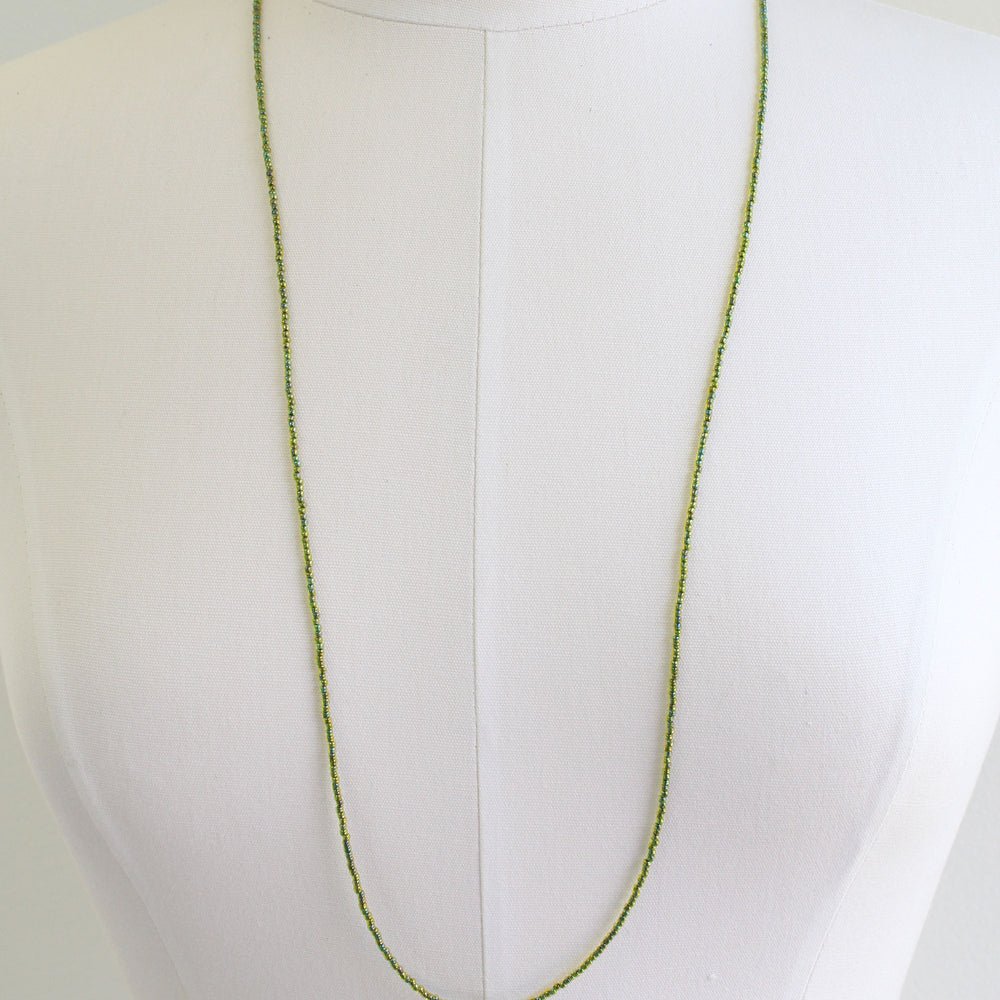 
                      
                        Long Jonquil Green Seed Bead Necklace
                      
                    