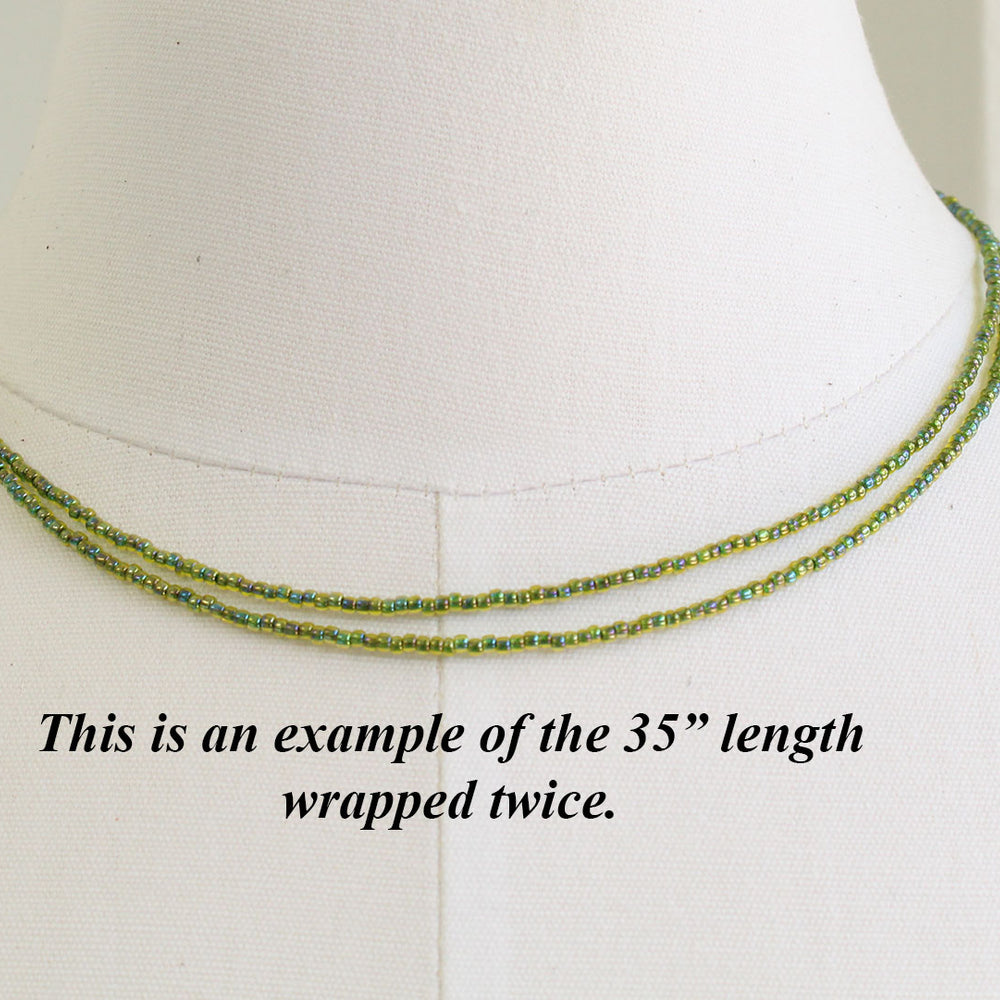 
                      
                        Jonquil Green Seed Bead Necklace
                      
                    