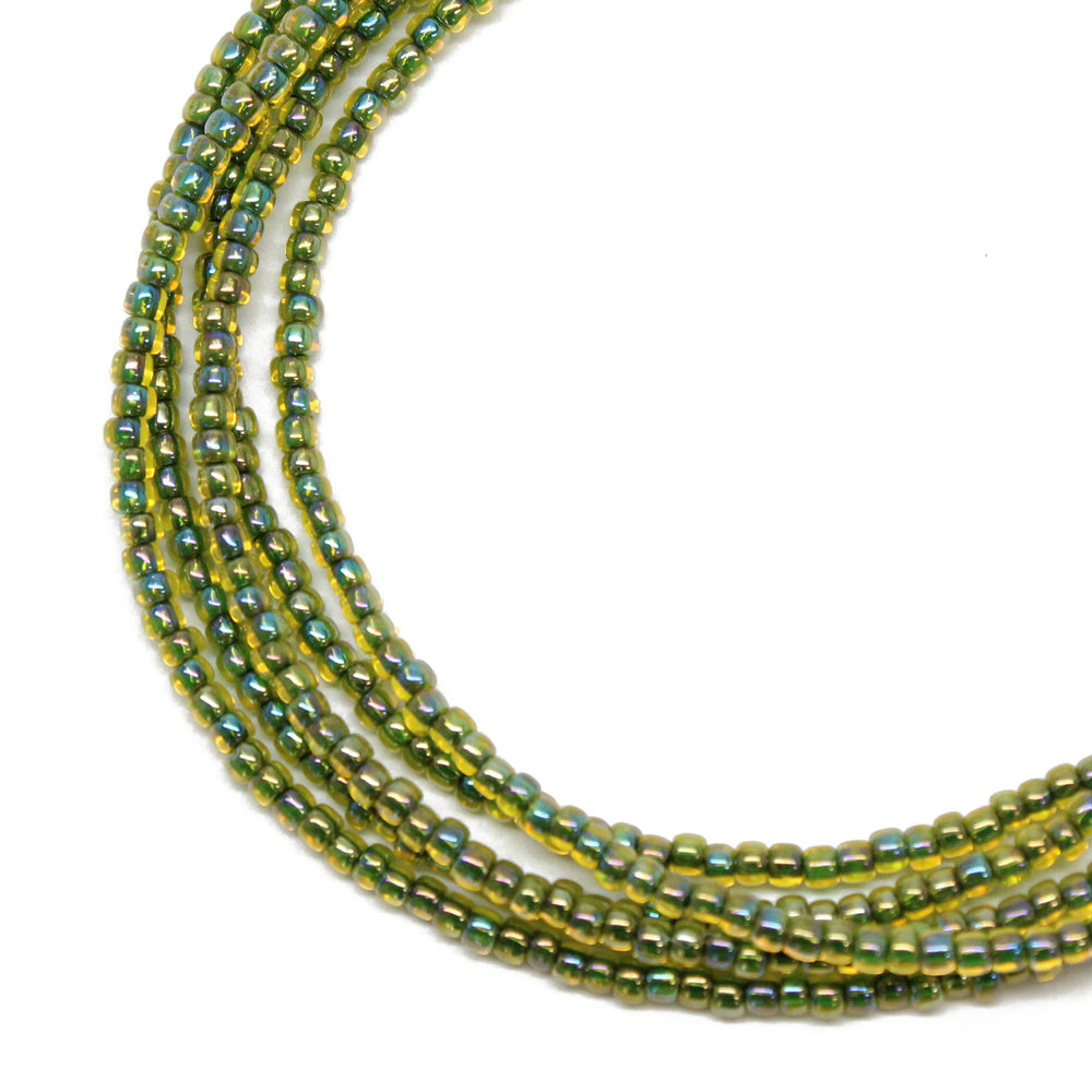 Jonquil Green Seed Bead Necklace