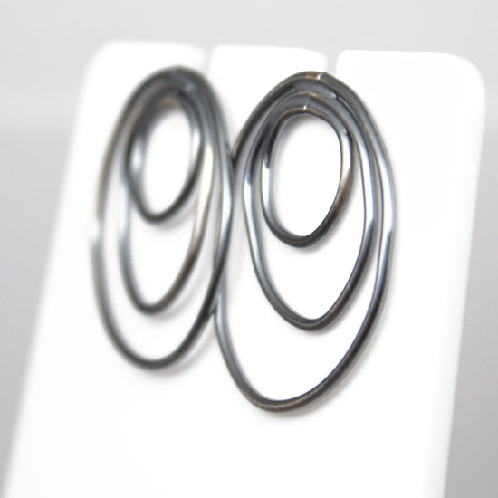 Large Sterling Silver Circle Stud Earrings Earrings 