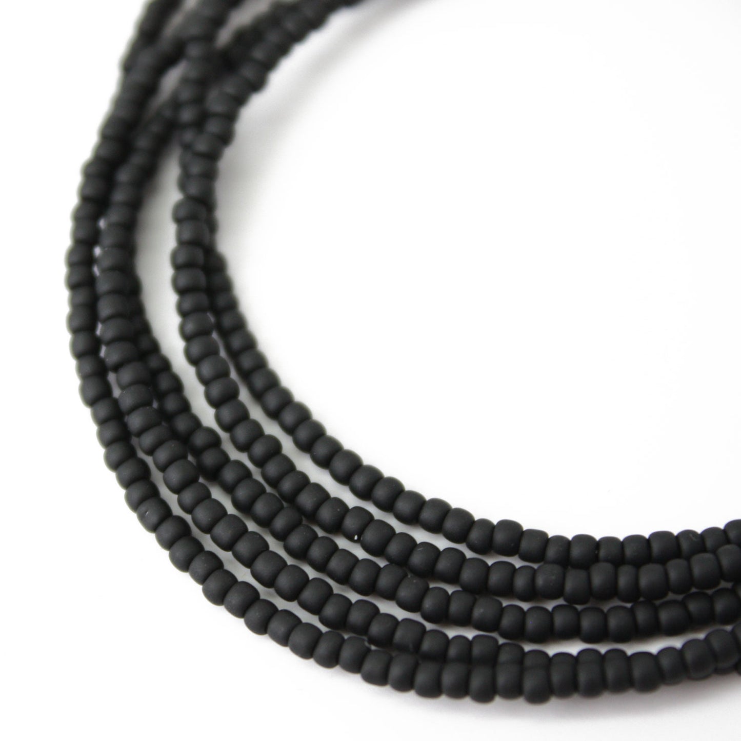 Load image into Gallery viewer, Matte Black Seed Bead Necklace
