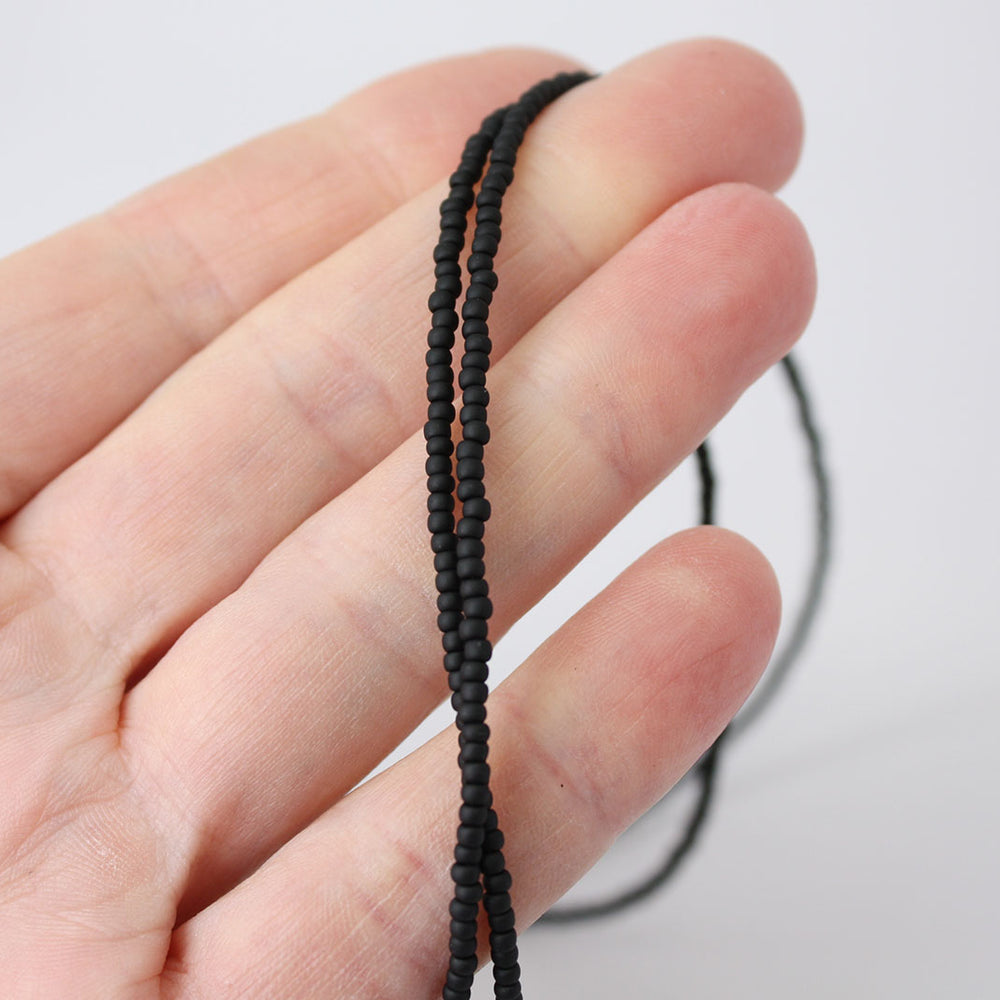
                      
                        Matte Black Seed Bead Necklace
                      
                    