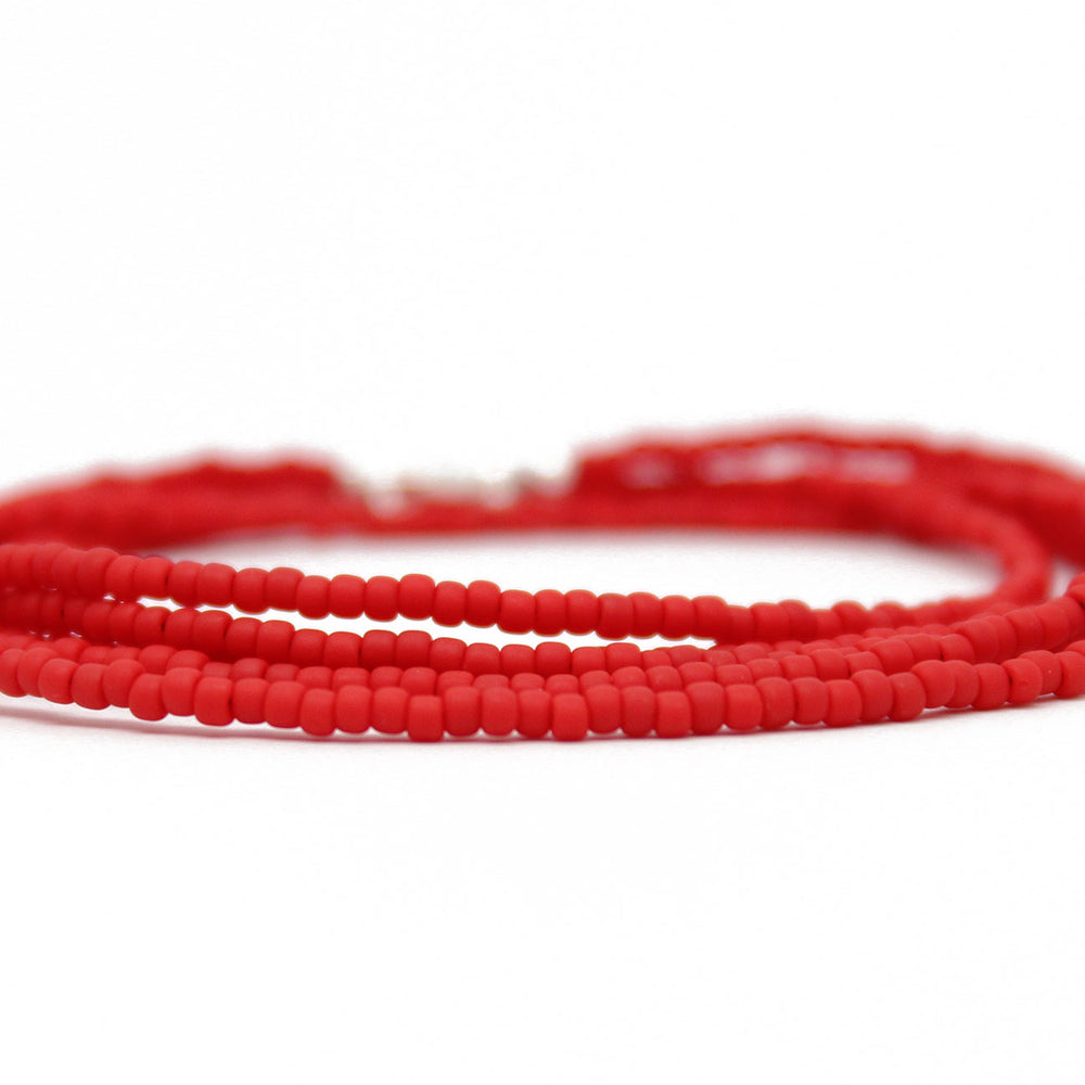 
                      
                        Red Seed Bead Necklace-Matte-Single Strand
                      
                    