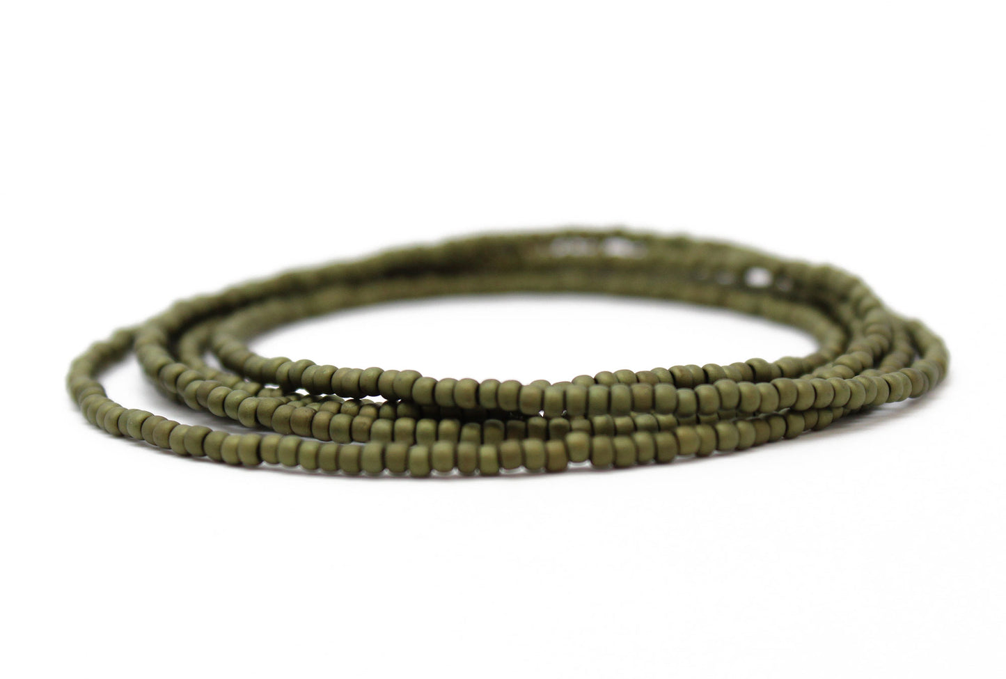 Load image into Gallery viewer, Olive Green Seed Bead Necklace or Bracelet
