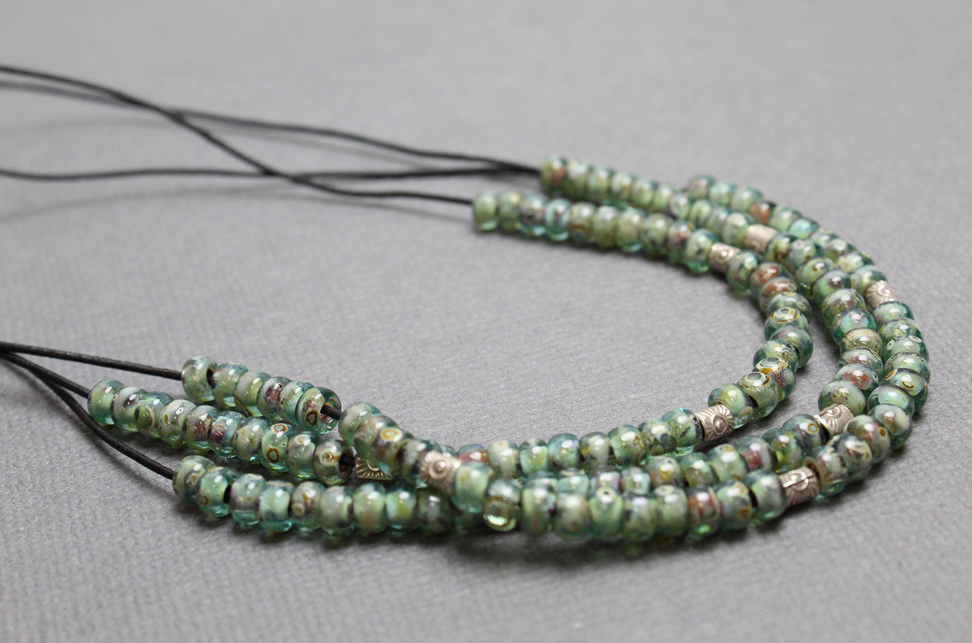 Long Green bead Necklace,Green Chunky Necklace,elegant Green Beaded Necklace,Multi Strand cheapest Green Statement Necklace,women Turquoise Necklace