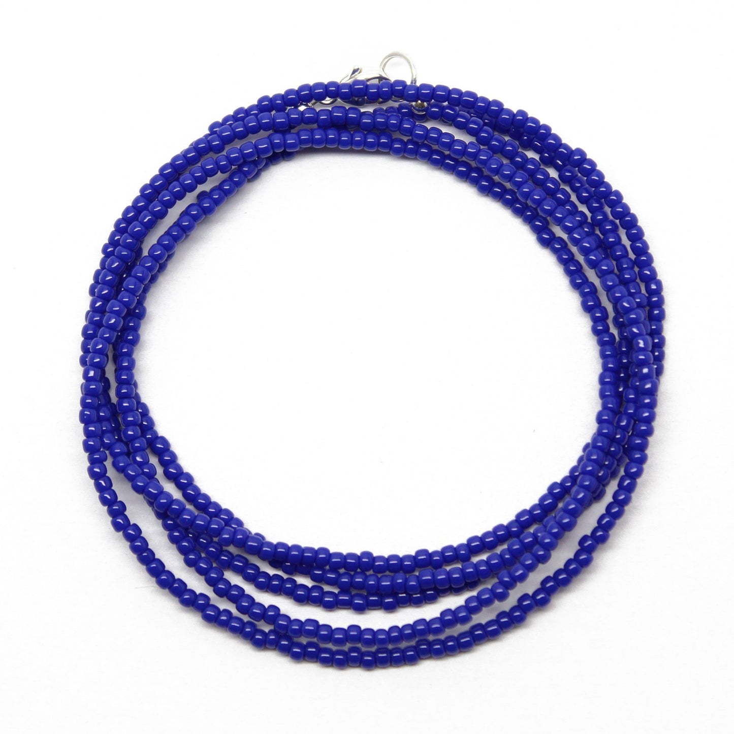 Navy Blue Seed Bead Necklace