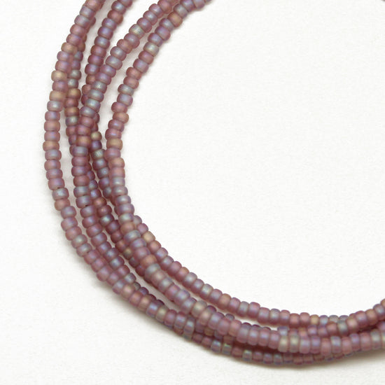 Load image into Gallery viewer, Pink Purple Seed Bead Necklace
