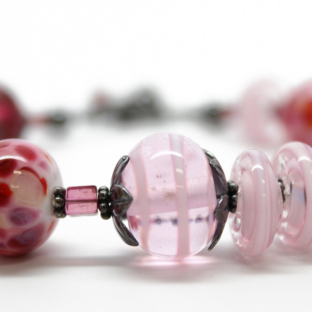Pink beaded bracelet