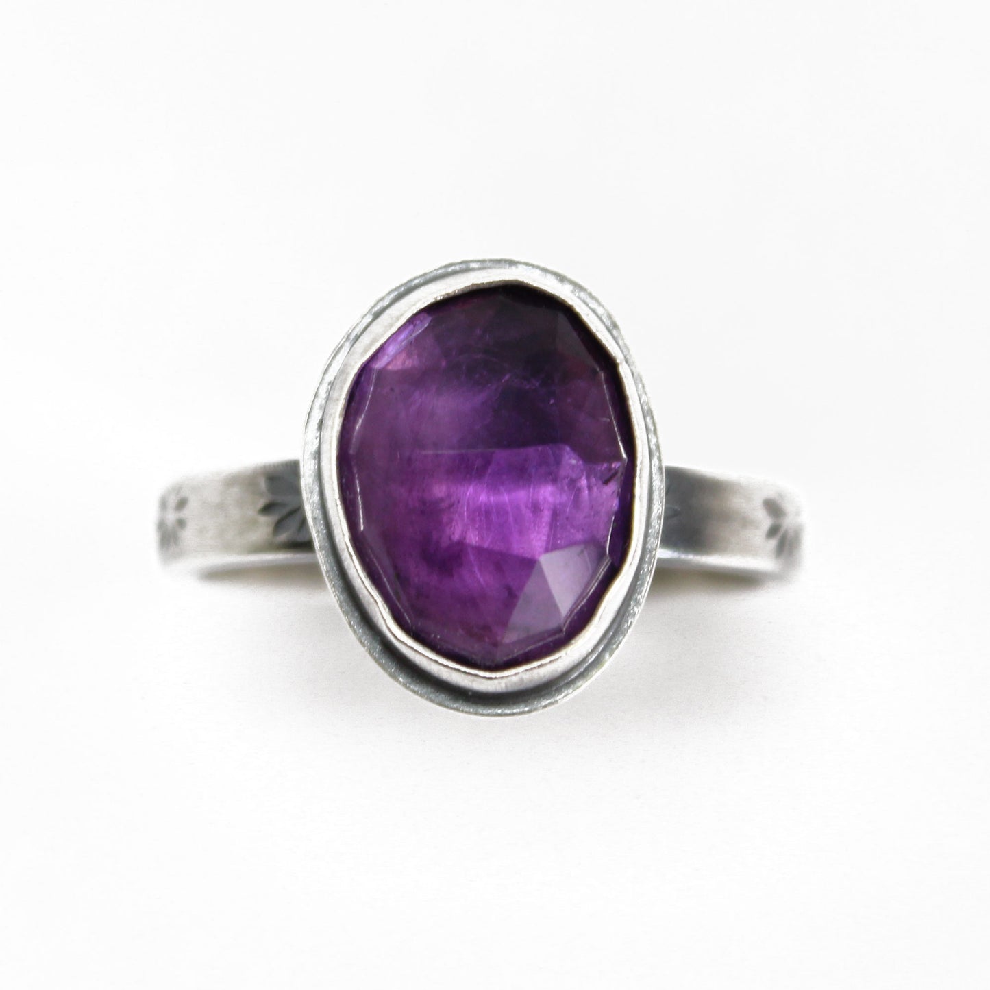 Purple Amethyst Ring in Sterling Silver, 9.0 US