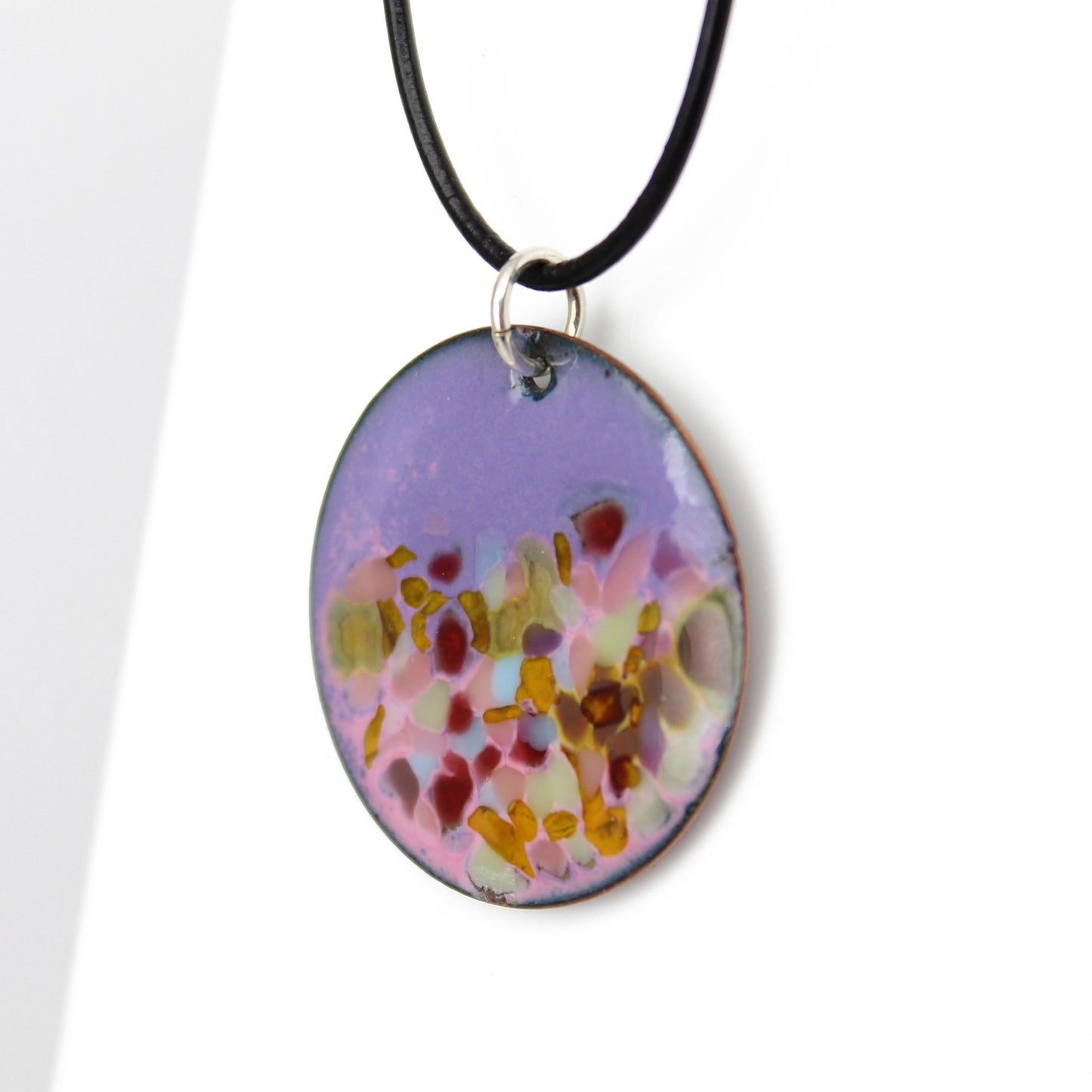 Purple and Pink Enamel Pendant