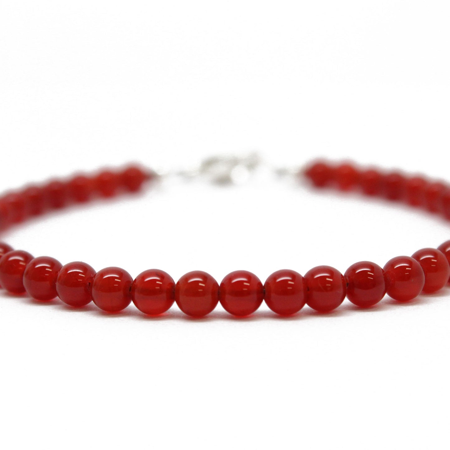 Buy Carnelian Bracelet Natural Crystal Stone 6 mm Beads Bracelet Round  Shape for Reiki Healing and Crystal Healing Stone (Color : Orange / Red) |  Globally