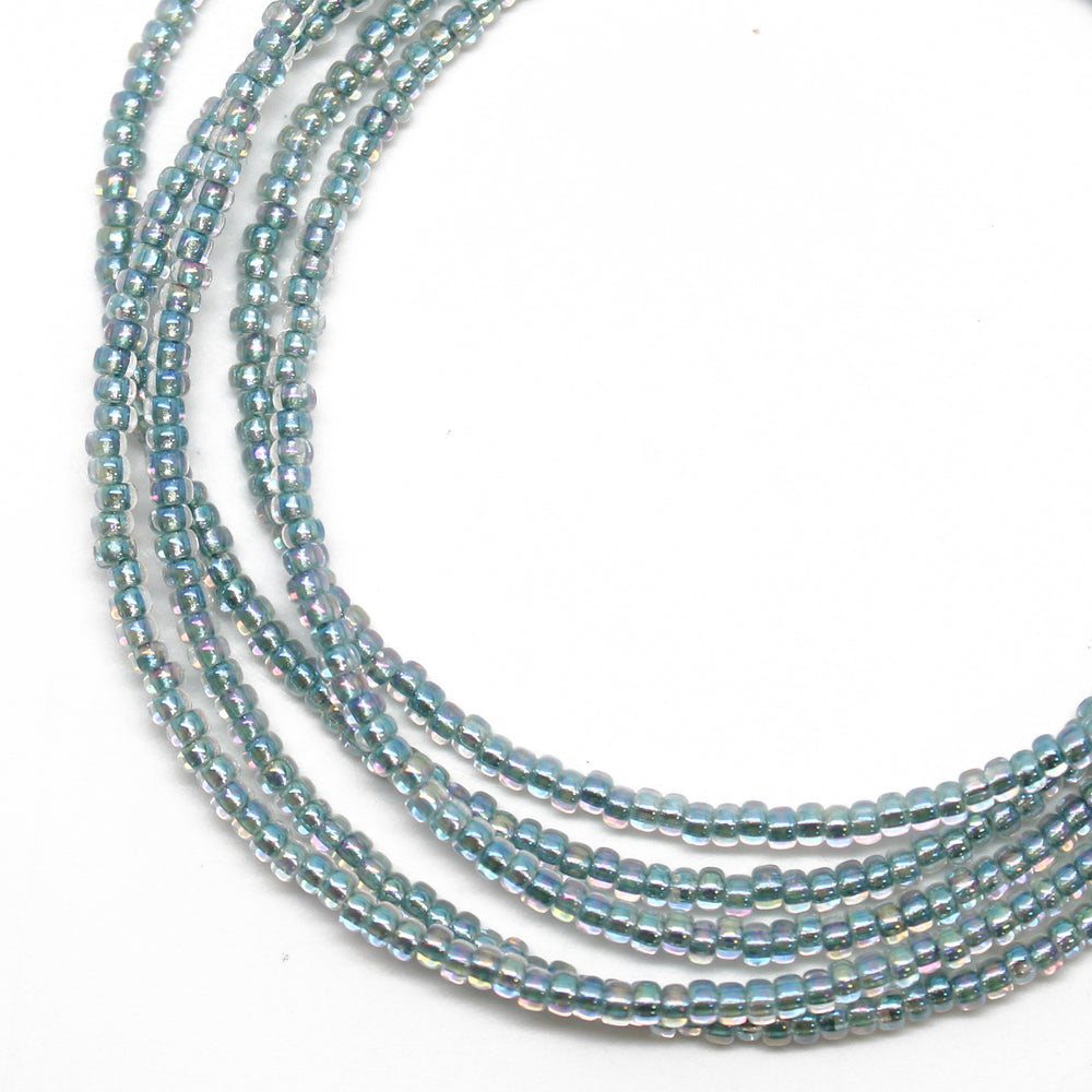 Blue Green Seed Bead Necklace