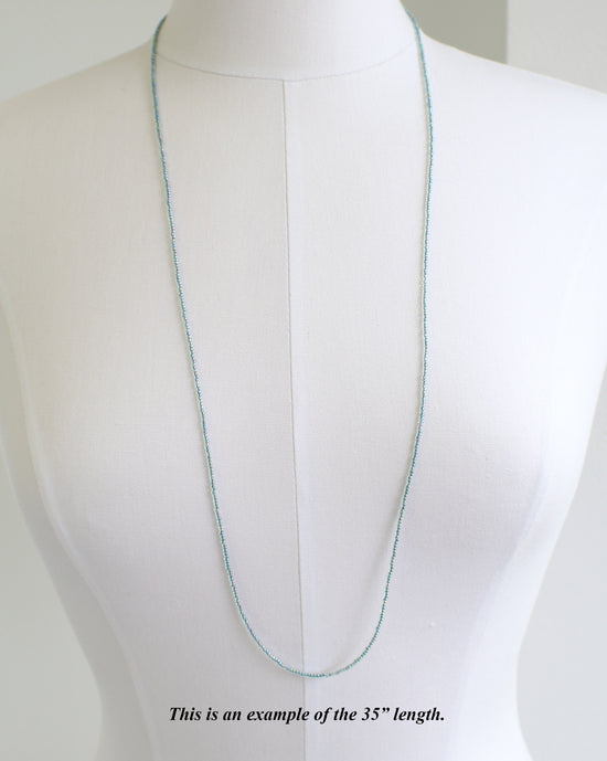 Blue Green Seed Bead Necklace