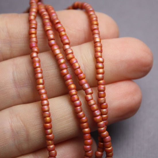 Orange Seed Bead Necklace