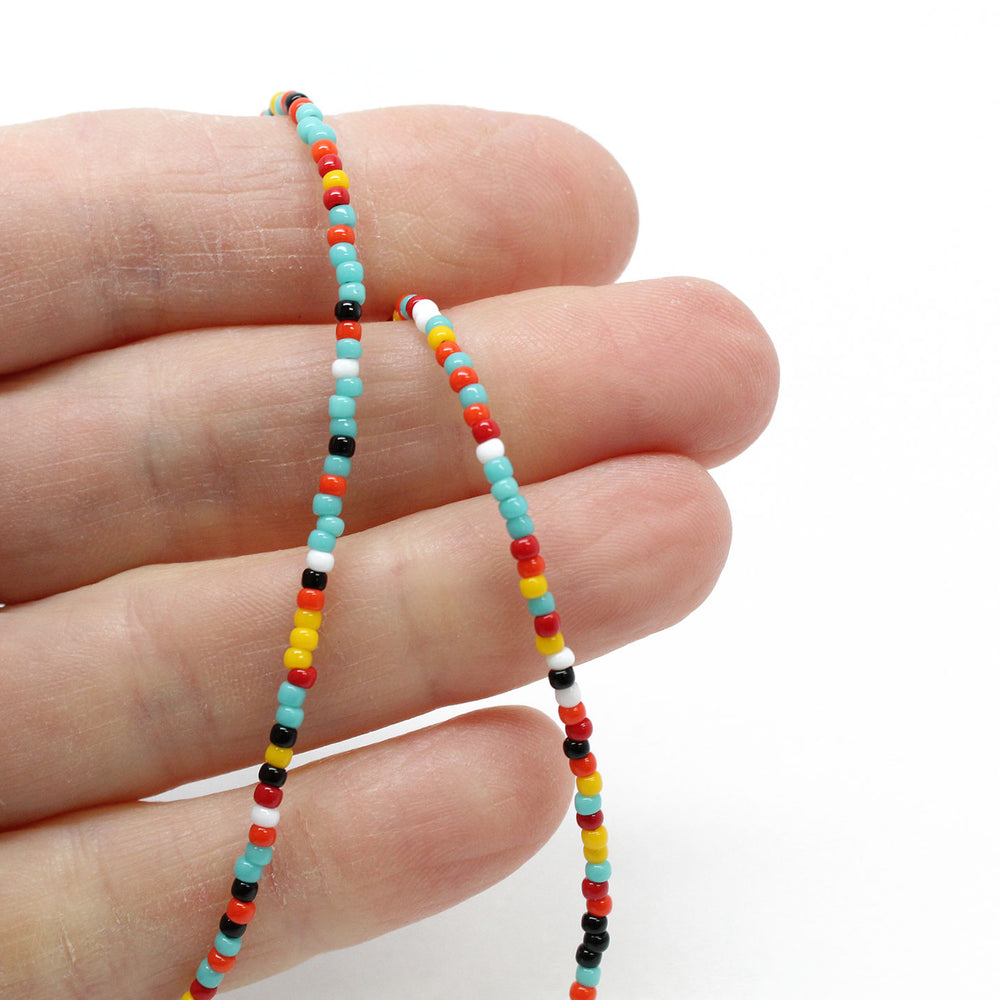 
                      
                        Southwestern Seed Bead Necklace-Single Strand
                      
                    