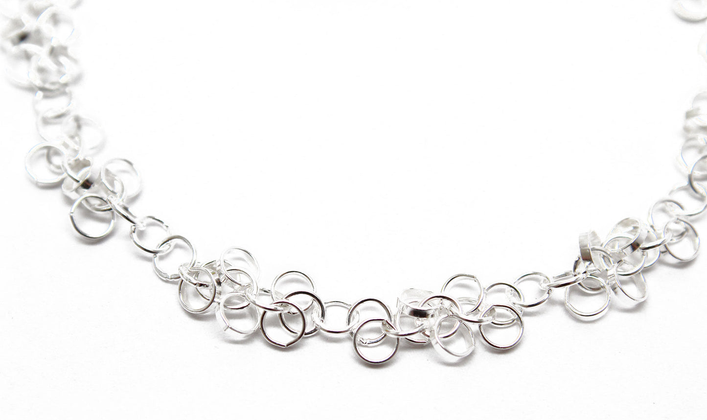 Sterling Silver Chain Bracelet with alternating extra links.