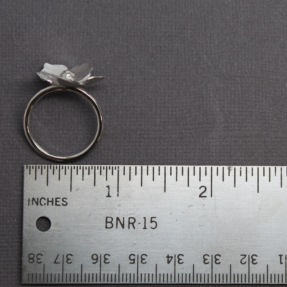 
                      
                        Sterling Silver Flower Ring Size 7.75 US
                      
                    