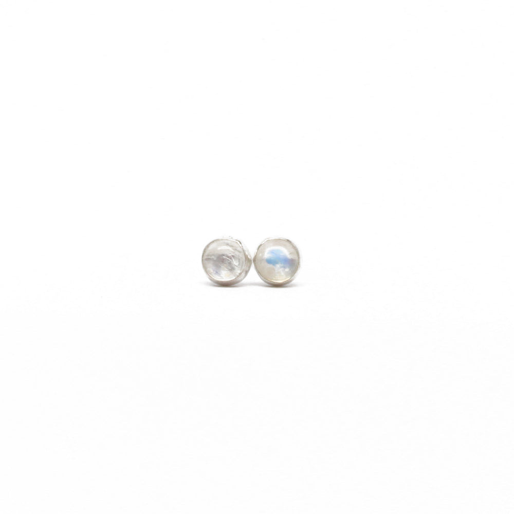 
                      
                        Tiny 3mm Moonstone Stud Earrings set in Sterling Silver
                      
                    