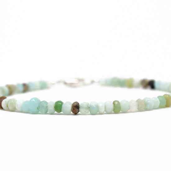 Peruvian Opal Bracelet with Sterling Silver Clasp