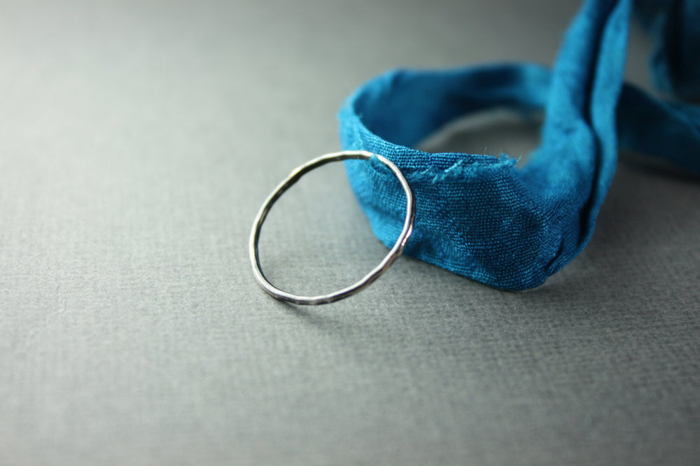 
                      
                        Thin Sterling Silver Ring
                      
                    