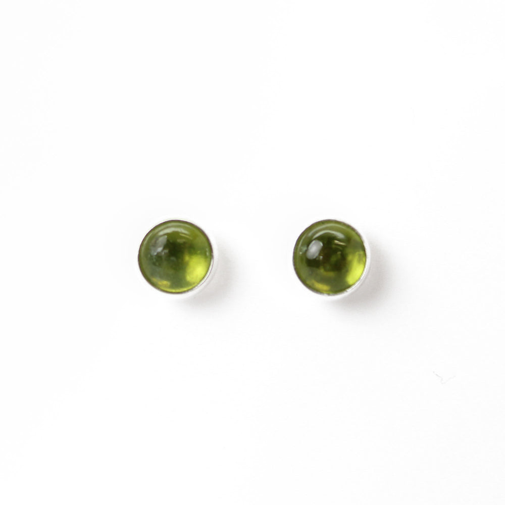 
                      
                        Vesuvianite Stud Earrings-Green 6mm Sterling Silver Studs
                      
                    