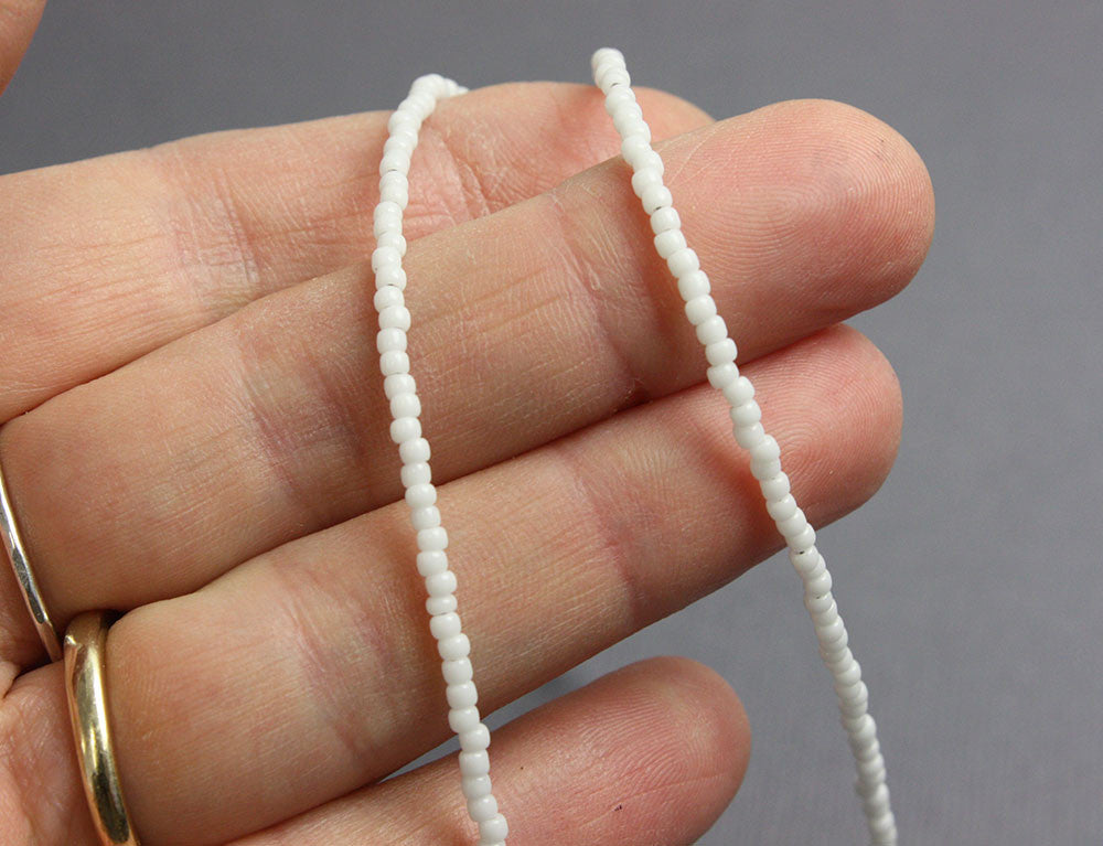 
                      
                        White Seed Bead Necklace
                      
                    